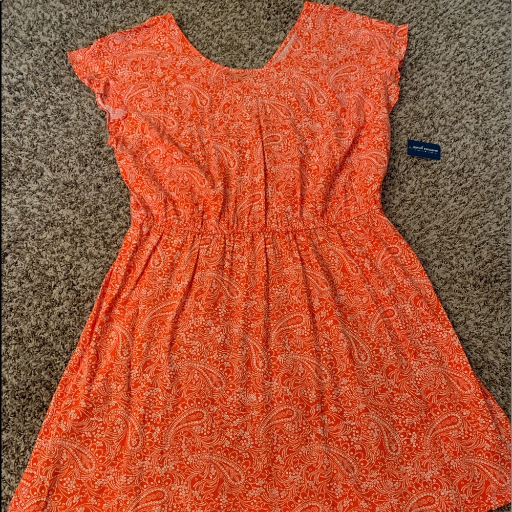 Orange Paisley Designed Sundress (NEVER WORN)!